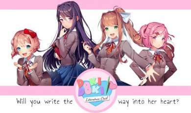 Постер игры Doki Doki Literature Club!