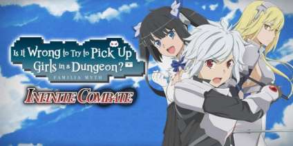 Постер игры Is It Wrong to Try to Pick Up Girls in a Dungeon? Infinite Combate